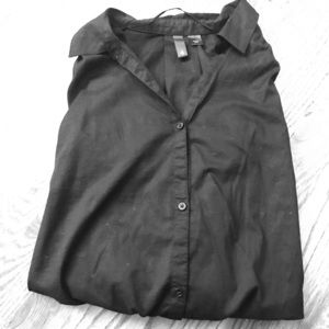 H&M Black Button-Down Shirt